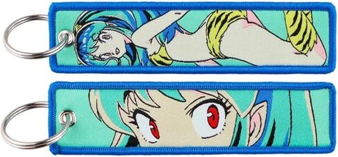 Pinstant Urusei Yatsura Lum the Invader Girl Anime Manga Keychain Key Tag Chain Fob Ring in Saudi Arabia