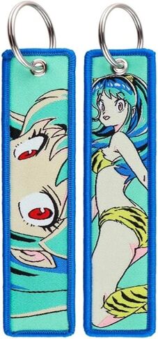 Pinstant Urusei Yatsura Lum the Invader Girl Anime Manga Keychain Key Tag Chain Fob Ring in Saudi Arabia