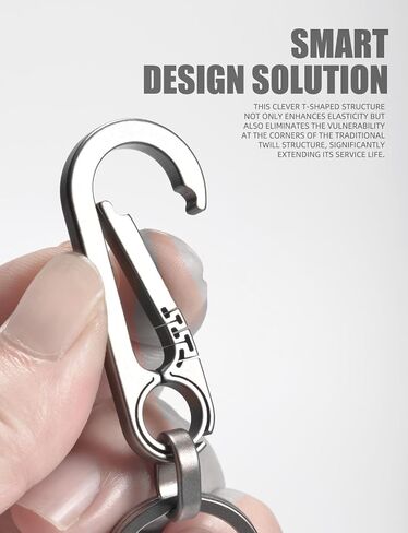 سلسلة مفاتيح Tikey Titanium ، مقاطع رئيسية للسيارة ، تصميم الأزياء ، إصدار سريع EDC Key Holder Organizer مع حلقة مفتاح in Kuwait