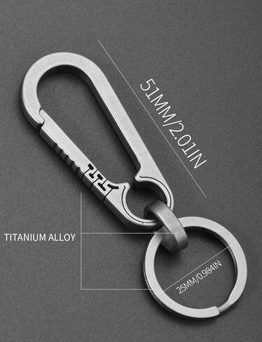 سلسلة مفاتيح Tikey Titanium ، مقاطع رئيسية للسيارة ، تصميم الأزياء ، إصدار سريع EDC Key Holder Organizer مع حلقة مفتاح in Kuwait