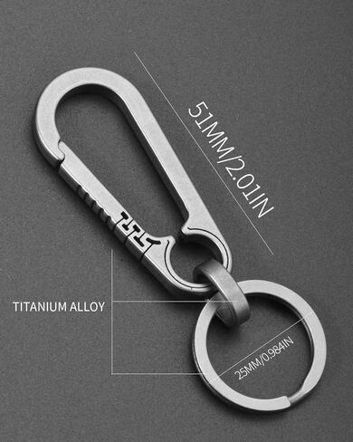 سلسلة مفاتيح Tikey Titanium ، مقاطع رئيسية للسيارة ، تصميم الأزياء ، إصدار سريع EDC Key Holder Organizer مع حلقة مفتاح in Saudi Arabia