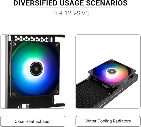 Thermalright TL-E12B V3 120mm CPU Fan, Computer Case Fan, Quiet 4pin PWM PC Fan, 2000RPM, Cooler Fan, for S-FDB Bearing CPU Cooling Fan,Matte Black CPU Air Fan in Saudi Arabia