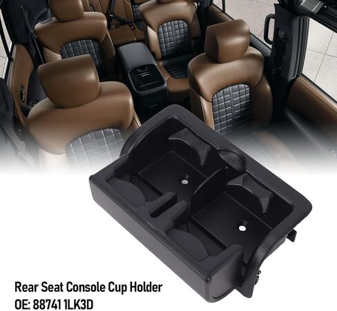 Rear Seat Armrest Cup Holder Prevent Spill OE: 88741 1LK3D Replacement for Armada 2017-2019 for QX56 2012 2013 for QX80 2014-2018 (Beige) in Kuwait