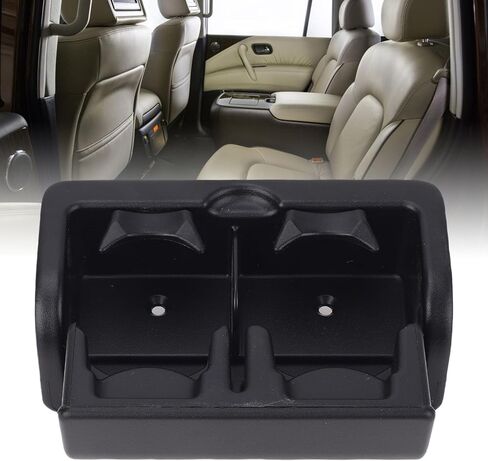 Rear Seat Armrest Cup Holder Prevent Spill OE: 88741 1LK3D Replacement for Armada 2017-2019 for QX56 2012 2013 for QX80 2014-2018 (Beige) in Kuwait