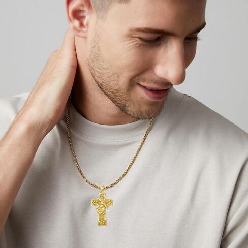 قلادة المارينز كروس للرجال 925 الجنيه الاسترليني سيلفر مارينز مجوهرات عيد ميلاد سلتيك للزوج الأب in Kuwait