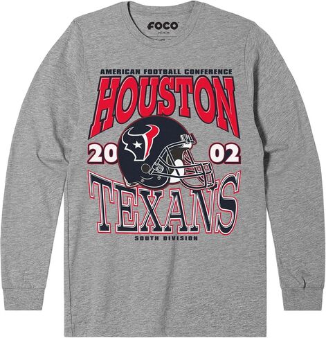 FOCO Men's NFL Team Logo Classic Helmet Long Sleeve T-Shirt in Saudi Arabia