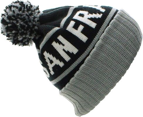 American Cities USA Favorite City Cuff Cable Knit Winter Pom Pom Beanie Hat Cap in Saudi Arabia