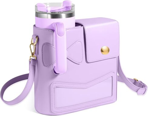 TCJJ Crossbody Bag for Stanley Cup Purse, Outdoor Portable Water Bottle Holder with Adjustable Shoulder Strap，2025 New Accessories for Stanley Cup Pink in Saudi Arabia