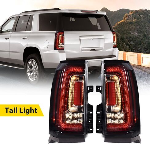 CHEDA LED LED LEV مع لمبة متوافقة مع GMC Yukon/Yukon XL 2015-2018 سائق وجانب الراكب 1 CAPA ، 84536243 ، GM2801268 ، 84536242 ، GM2800268 تجميع المصباح الخلفي TRASEROS TRASEROS CONCLUNTO in Kuwait
