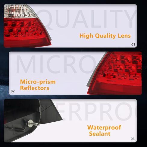 مصابيح الذيل مصممة لـ FO-RD F250 F350 F-250 F-350 F450 F550 Super Duty 2008-2016 ، F250 Tail Light Assembly Driver & Raptender Side Laves ، مع مصباح خلفي فرامل ، أحمر ، زوج واحد in Kuwait