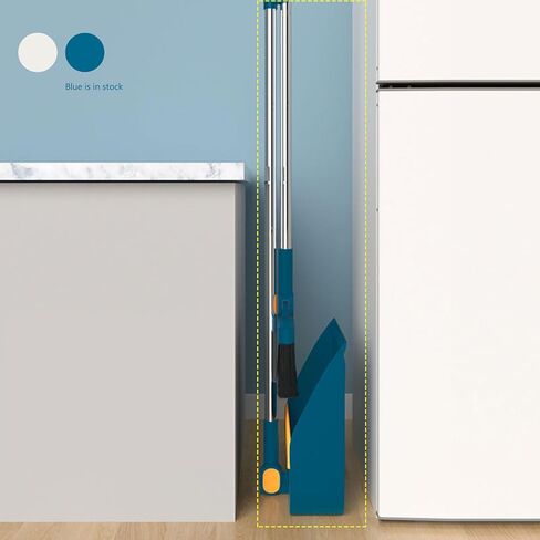 مكنسة خارجية شديدة التحمل بعرض 17.7 بوصة، شعيرات قاسية، منطقة كنس مزدوجة، مكنسة بمقبض طويل للمرآب والفناء والسطح، تنظف الأوراق والحصى وفضلات الحيوانات الأليفة بسهولة - للاستخدام الداخلي والخارجي in Kuwait