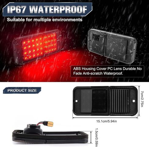 POPMOTORZ Chevy C10 Front LED Bumper Fender Side Marker Lights Assembly for 1968 1969 1970 1971 1972 Chevy C10 / GMC Pickup Trucks C15 C25 C35 Front LED Side Marker Lights Smoked Lens, 2 Pack in Kuwait