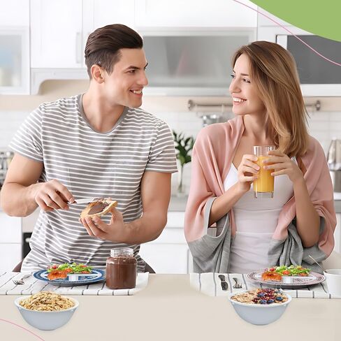 4 Pcs Portion Control Plates & Bowls Set (9 Inch), Self-Measuring for Weight Loss, Gastric Bypass, LapBand, Diabetes, & Healthy Diets, Divided Nutrition Plates for Adults & Children in Saudi Arabia