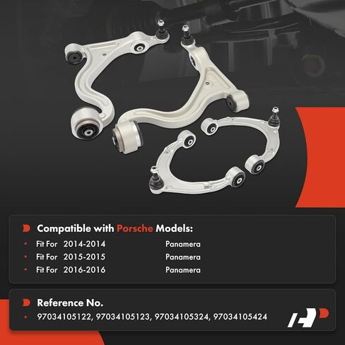 مجموعة A-Premium من 4 ، مجموعة ذراع التحكم السفلى في الجزء العلوي من الأمامي ، مع مفصل الكرة والبلوز ، متوافقة مع بورش باناميرا 2014 2015 2015 in Saudi Arabia
