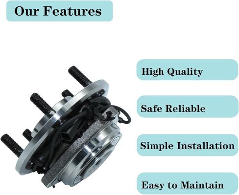513369 Front Wheel Bearing and Hub Assembly for Jeep Wrangler 2011 2012 2013 2014 2015 2016 2017 ، Wrangler JK 2018 4WD 5Lugs w/abs in Kuwait