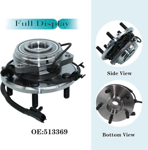 513369 Front Wheel Bearing and Hub Assembly for Jeep Wrangler 2011 2012 2013 2014 2015 2016 2017 ، Wrangler JK 2018 4WD 5Lugs w/abs in Kuwait