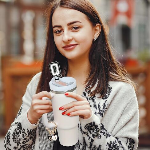 خطاب سحر لكأس ستانلي + غلاف سليكون أولي سليكون القش (2 حزمة) مخصصة للاستماع إلى قلب الوردي معرف السحر الملحقات مقبض 10 مم ستانلي قش 30 40 أوقية. in Kuwait