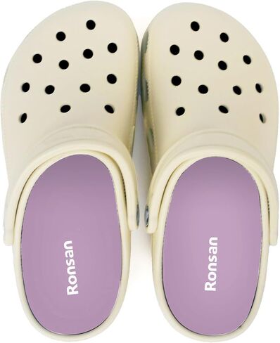Ronsan Shoe Insoles of Clog Garden Shoes, Extra Wide Barefoot Shoe Inserts Pads for Nurse Shoes, Garden Work Sandals, Thin Replacement Insoles for Women 9 / Men Size 7, Black in Saudi Arabia