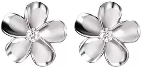 925 sterling Silver cubic Zirconia misedlist flower stud arcings ، المجوهرات اللطيفة والأنيقة مناسبة للارتداء اليومي ، هدية لها in Saudi Arabia