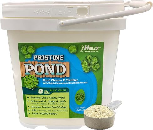 Pond Cleaner & Clarifier - Outdoor Pond Treatment to Remove Muck & Sludge w/Natural Pond Bacteria for Clear Water in Outdoor Ponds, Safe for Live Koi Fish & Water Plants, 2.5lbs, Treats 237k Gallons in Saudi Arabia