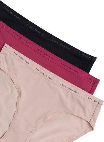 Tommy Hilfiger للسيدات الدقيقة البيكيني للنساء مع حزمة الخصر المرن 3 حزمة in Saudi Arabia