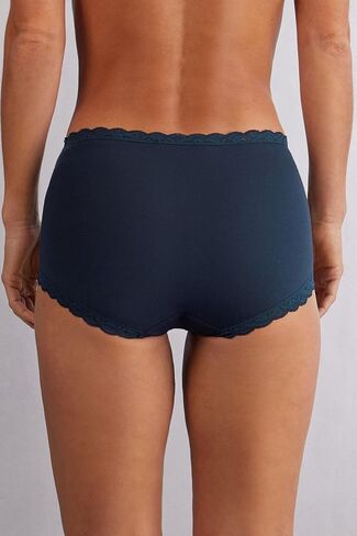 Woman's High Rise Cotton and Lace Hipsters in Saudi Arabia