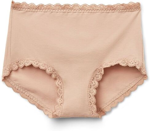 Woman's High Rise Cotton and Lace Hipsters in Saudi Arabia