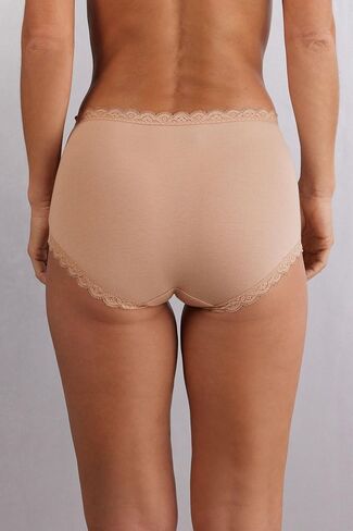 Woman's High Rise Cotton and Lace Hipsters in Saudi Arabia