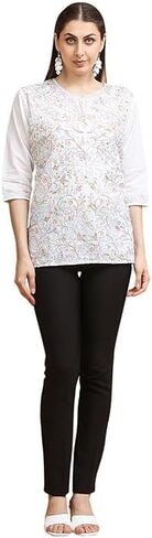 عمل القطن النسائي Aari Short Kurti I التطريز الكامل I Kurti القصير القصيرة للبنات in Saudi Arabia