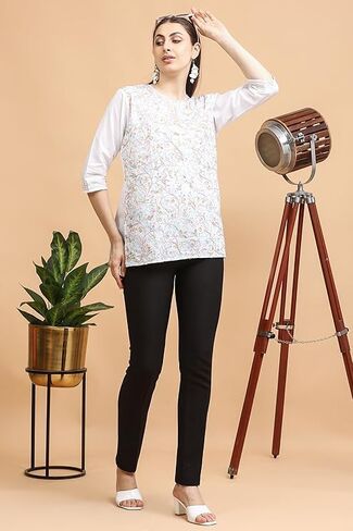عمل القطن النسائي Aari Short Kurti I التطريز الكامل I Kurti القصير القصيرة للبنات in Saudi Arabia