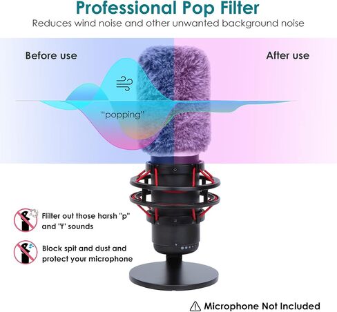 youshares Mic Boom Arm Stand - ذراع Boom for Hyperx Quadcast 2 ، Quadcast 2S ، Quadcast ، Quadcast S ، Yeti ، AM8 ، SM7B Maming Mic ومعظم الميكروفونات باستخدام 3/8 "إلى 5/8" مع Quadcast 2 الزجاج الأمامي 2 in Kuwait