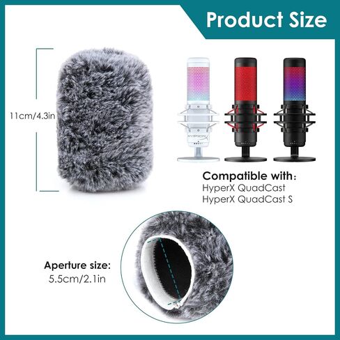 youshares Mic Boom Arm Stand - ذراع Boom for Hyperx Quadcast 2 ، Quadcast 2S ، Quadcast ، Quadcast S ، Yeti ، AM8 ، SM7B Maming Mic ومعظم الميكروفونات باستخدام 3/8 "إلى 5/8" مع Quadcast 2 الزجاج الأمامي 2 in Kuwait