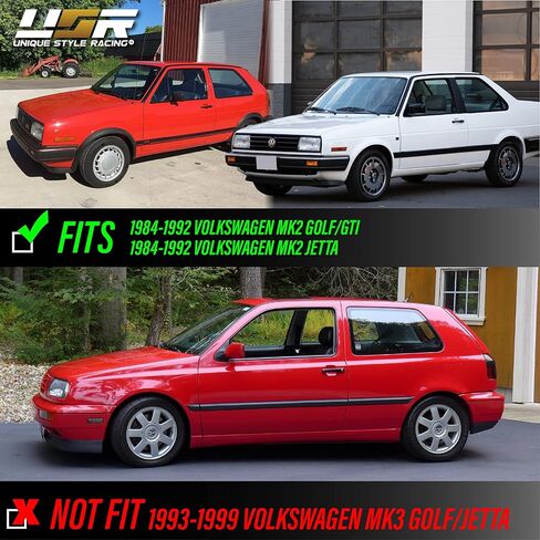 USR 84-92 Golf 2 Smoke Lens Front Side Marker Lights - Front Fender Bumper Sidemarker Parking Lamps (Left + Right) Compatible with 1984-1992 Volkswagen VW Golf II/Jetta/GTi (All Smoke, Pair) in Saudi Arabia