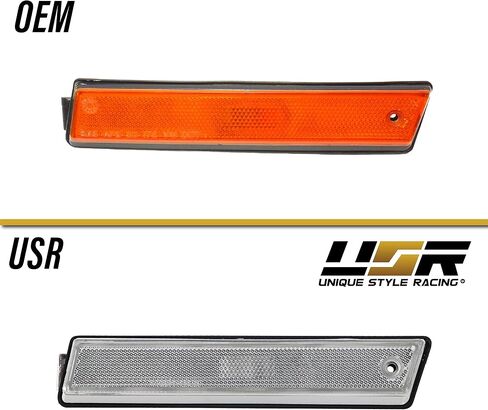 USR 84-92 Golf 2 Smoke Lens Front Side Marker Lights - Front Fender Bumper Sidemarker Parking Lamps (Left + Right) Compatible with 1984-1992 Volkswagen VW Golf II/Jetta/GTi (All Smoke, Pair) in Saudi Arabia