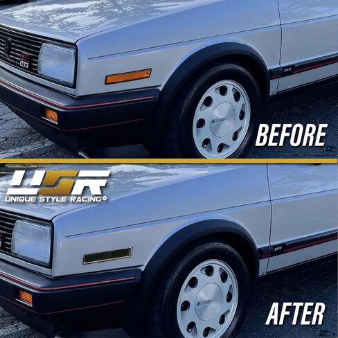 USR 84-92 Golf 2 Smoke Lens Side Marker Lights-Frend Fender Protmper Sidemarker Lamps (يسار + يمين) متوافقة مع 1984-1992 فولكس واجن VW Golf II/Jetta/GTI (All Smoke ، Pair) in Kuwait
