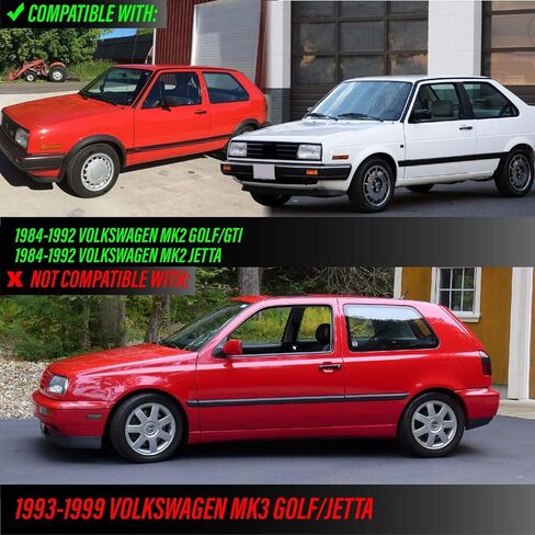 USR 84-92 Golf 2 Smoke Lens Side Marker Lights-Frend Fender Protmper Sidemarker Lamps (يسار + يمين) متوافقة مع 1984-1992 فولكس واجن VW Golf II/Jetta/GTI (All Smoke ، Pair) in Kuwait