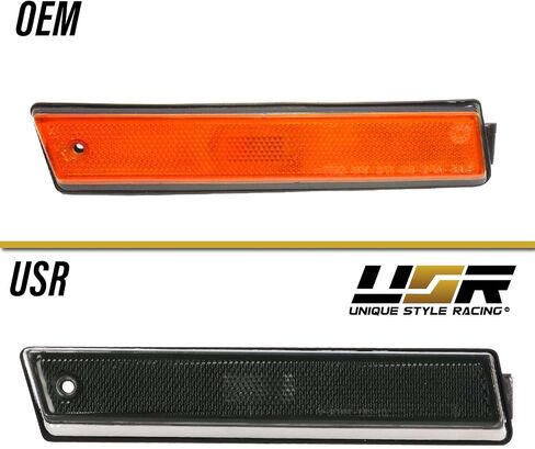 USR 84-92 Golf 2 Smoke Lens Side Marker Lights-Frend Fender Protmper Sidemarker Lamps (يسار + يمين) متوافقة مع 1984-1992 فولكس واجن VW Golf II/Jetta/GTI (All Smoke ، Pair) in Kuwait