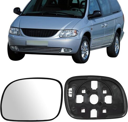 Driver Side Mirror Replacement Glass for Dodge Caravan 2001-2007,for Chrysler Town and Country 2001-2007,for Chrysler Voyager 1996-2000 Backing Plate Power Heated Left Side View Mirror Glass in Kuwait