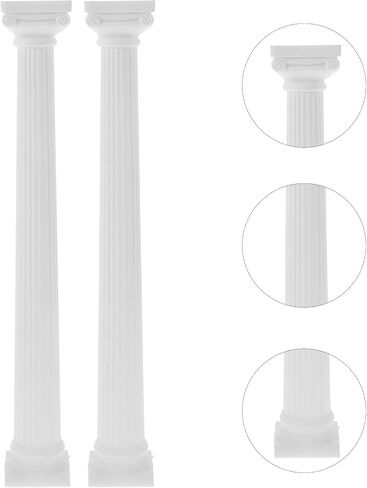 ياردوي 6pcs تماثيل العمود الروماني أعمدة صغيرة للدعائم الدعائم المعمارية ديكور الأعمدة الرومانية البيضاء للحديقة والحدث تزيين in Saudi Arabia