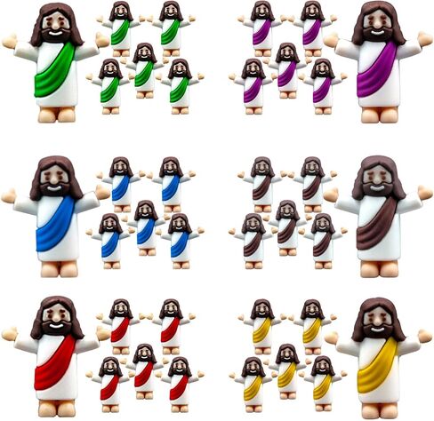 Little Jesus Figures Mini Jesus Figurines in Bulk Tiny Jesus Figures for Easter (30, Multicolor) in Kuwait