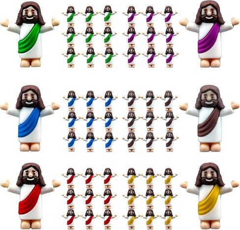 Little Jesus Figures Mini Jesus Figurines in Bulk Tiny Jesus Figures for Easter (30, Multicolor) in Kuwait
