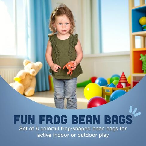 Cre8tive Minds Number Bean Bags for Kids, Playroom & Classroom Supplies, Create Fun Bean Bag Toss Math Games, Set of 6 Beanbags, Active Play, Multicolor - Toddler Toys for All Ages in Saudi Arabia