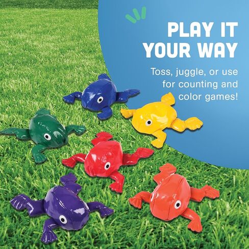 Cre8tive Minds Number Bean Bags for Kids, Playroom & Classroom Supplies, Create Fun Bean Bag Toss Math Games, Set of 6 Beanbags, Active Play, Multicolor - Toddler Toys for All Ages in Saudi Arabia