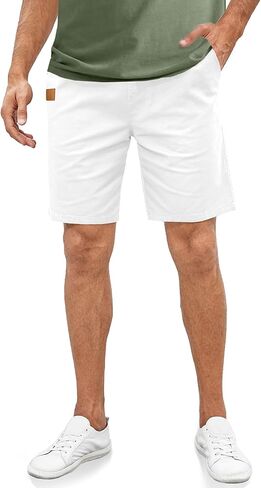 Comdecevis Mens Casual Shorts Stretch Waist Drawstring Summer Beach Twill Chino Golf Shorts in Kuwait
