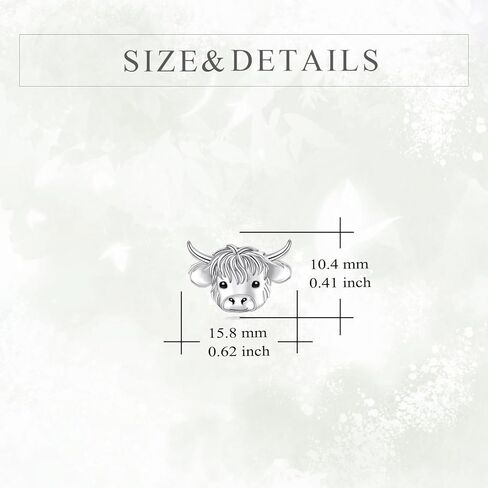 YFN Highland Cow Earrings Sterling Silver Animal Stud Earrings Jewelry Gifts for Women in Saudi Arabia