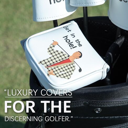 أغلفة رأس نادي الجولف لغطاء السائق ، وغطاء الخشب في Fairway ، ومقعد Hybrid ، وغطاء مطرقة من جلد المقطع من الجلد الممتاز مع العلامات القابلة للتبديل في الحفرة in Kuwait