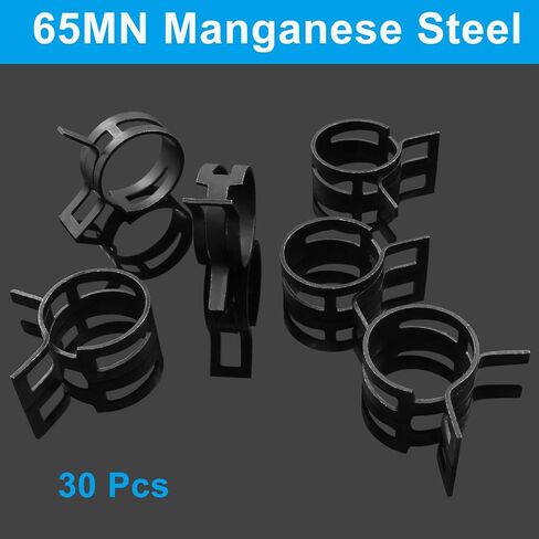 50pcs مقاطع شريط الربيع 5/16 "8 مم هواء خرطوم أنبوب أنبوب الماء خرطوم خرطوم مخطوطة مخطوطة ، FIT 8.5-9.2 مم OD (أسود) in Kuwait