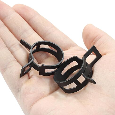 50pcs مقاطع شريط الربيع 5/16 "8 مم هواء خرطوم أنبوب أنبوب الماء خرطوم خرطوم مخطوطة مخطوطة ، FIT 8.5-9.2 مم OD (أسود) in Kuwait