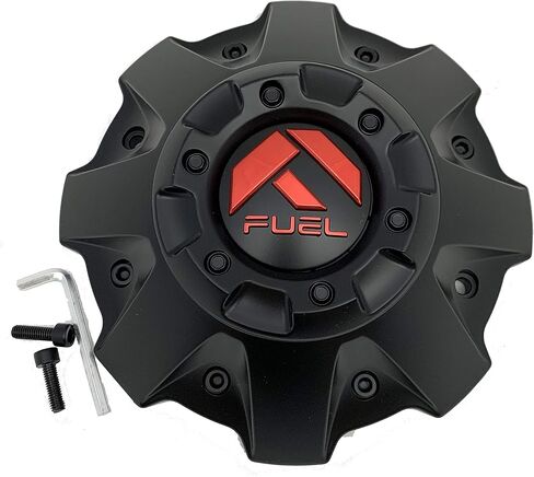 Fuel MATTE BLACK with RED EMBLEM Wheel Center Cap 1001-63MBQ in Saudi Arabia