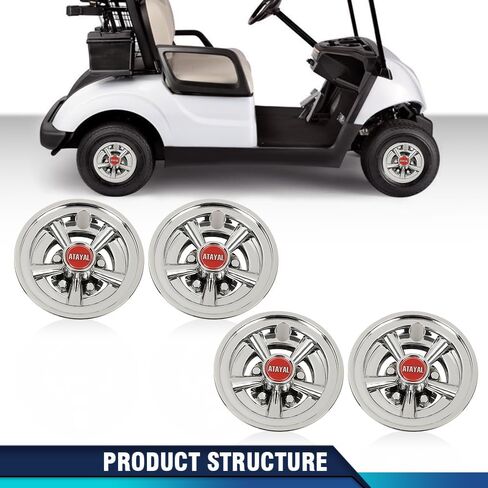 تغطي عجلة عربة الجولف Pit66 8 بوصات متوافقة مع عربات Ezgo و Yamaha و Club Car Golf. (لا تتناسب مع عربات Ezgo RXV.) in Saudi Arabia